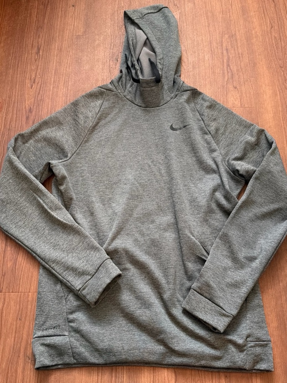 Nike Men's Heather Gray Hooded Athletic Pullover
